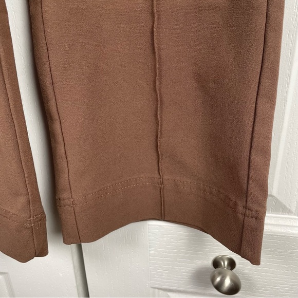 Bershka Slouchy Dad Tailored Pants Womens 4 Brown Straight Leg Career Academia - Picture 6 of 15